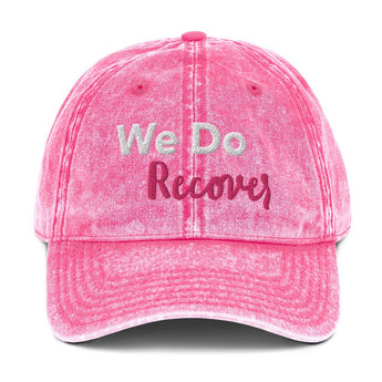 We Do Recover Vintage Cap – Recovery Pride Headwear - Pink | Sobervation
