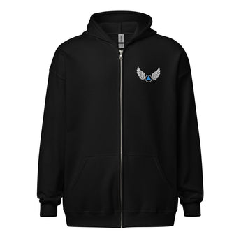 Wings of Recovery – Clarity Zip Hoodie - Black / S | Sobervation
