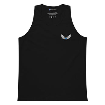 Wings of Recovery Embroidered Tank Top | Men's Premium - Black / S | Sobervation