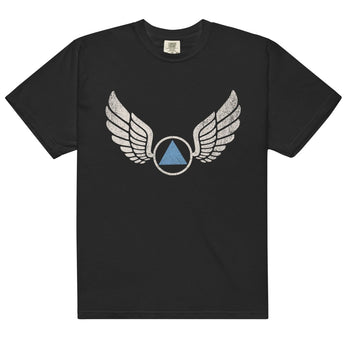 Wings of Recovery – Heavyweight Tee - Black / S | Sobervation