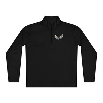 Wings of Recovery Lightweight Quarter-Zip Pullover - Black / XS | Sobervation