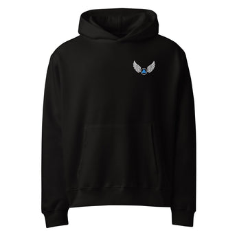 Wings of Recovery Oversized Hoodie – Rise in Comfort, Soar with Strength - Black / S | Sobervation