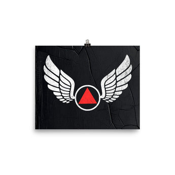 Wings of Recovery Poster – Red Triangle Edition - 8″×10″ | Sobervation