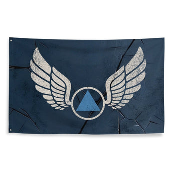 Wings of Recovery Wall Flag – Blue Triangle Edition - Default Title | Sobervation