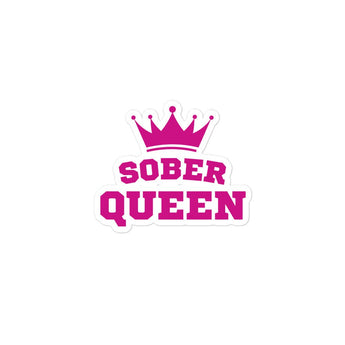 Sober Queen Vinyl Sticker - High-Opacity Bubble Free Decal - 3″×3″ | Sobervation