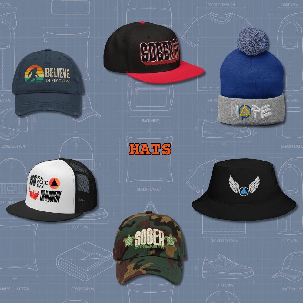 Recovery Hats: Dad Hats, Trucker Caps, Beanies & More - Sobervation