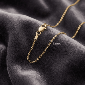 14K Yellow Gold Chain – Premium Cable Chain for Recovery Jewelry - 16" Necklace - Sobervation