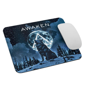 Awaken Wolf Mouse Pad – Recovery Desk Accessory with Sobriety Symbolism - Default Title | Sobervation