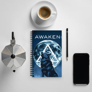Awaken Wolf Spiral Notebook – Recovery Journal with Sobriety Symbolism - Default Title | Sobervation
