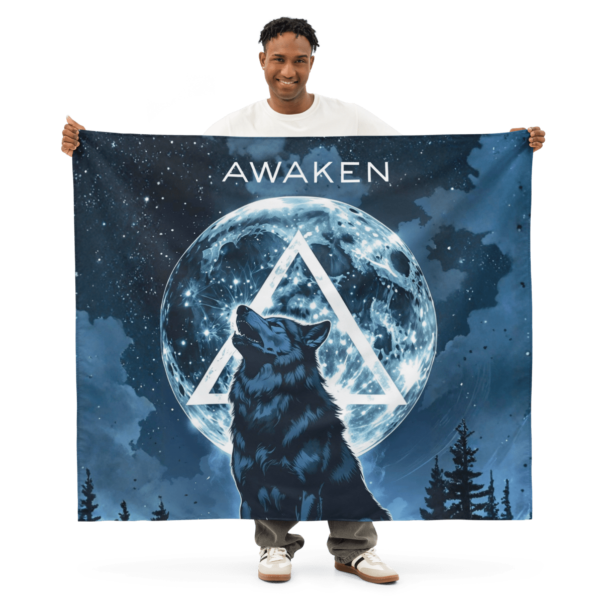 Awaken Wolf Wall Tapestry – Recovery Wall Art with Sobriety Symbolism ...