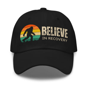Believe in Recovery Dad Hat - Black | Sobervation