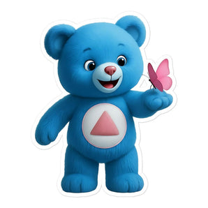 Blue Serenity Cub Sticker – Butterfly Edition – Bubble-Free Kiss-Cut Sticker - 5.5″×5.5″ | Sobervation