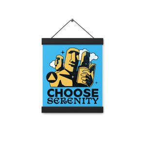 Choose Serenity – Poster with Hangers - Black / 8″×10″ | Sobervation