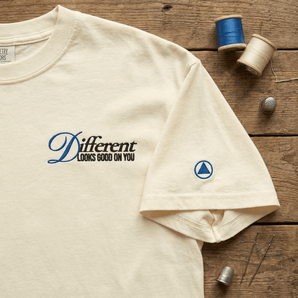 Different Looks Good On You Embroidered Heavyweight T-Shirt - S Heavyweight Embroidered Tee - Sobervation