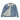 Graffiti Sobriety Symbol Embroidered Sherpa Jacket – Stay Warm, Stand Loud - Light Denim Sherpa Jacket - Sobervation