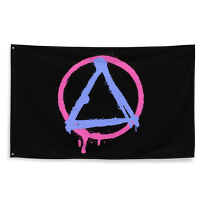 Graffiti Sobriety Symbol Flag – Streetwear Recovery Wall Decor - Default Title | Sobervation