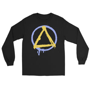 Graffiti Sobriety Symbol Long Sleeve Tee – “NOPE” Back Label Streetwear - Black / S | Sobervation