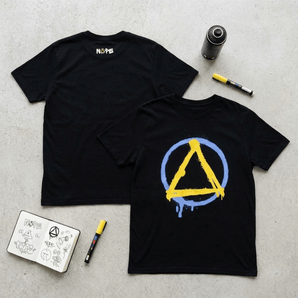 Graffiti Sobriety Symbol NOPE Essential Tee – Streetwear Recovery Apparel - Black Graphic Print T Shirt - Sobervation