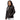 Gratitude Embroidered Unisex Denim Sherpa Jacket - Black Denim Sherpa Jacket - Sobervation
