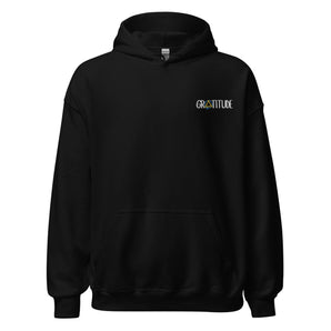 Gratitude Embroidered Hoodie – Graffiti Sobriety Symbol - Black / S | Sobervation