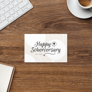 Happy Sober Anniversary Card - Soberversary Greeting Card for Recovery Milestone - 4″×6″ | Sobervation