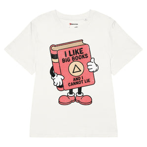 I Like Big Books – Women’s Organic Ribbed Neck Tee - Off White / S | Sobervation
