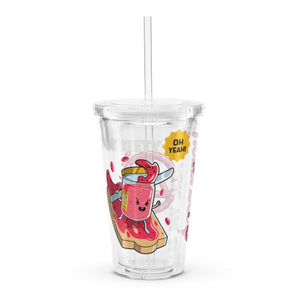 Jammin' to Sobriety Clear Tumbler – Sip Happy, Stay Sober - Default Title | Sobervation