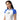 Just For Today Embroidered Baby Tee | Women's Micro-Rib Raglan - White /True Royal / M | Sobervation