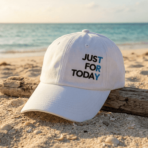 Just for Today Embroidered Dad Hat – Classic Recovery Hat - Black Classic Dad Hat - Sobervation