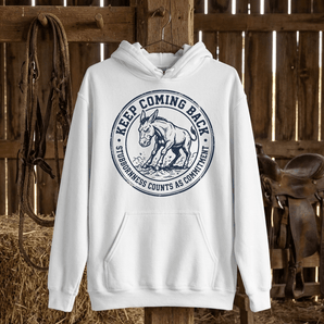Keep Coming Back Sobriety Hoodie | Sober Translations Heavy Blend Recovery Sweatshirt - S Graphic Print Hoodie - Sobervation