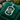 NA Recovery Symbol Dog Tag Pendant – Sterling Silver Recovery Jewelry - Synthetic Malachite Pendant - Sobervation