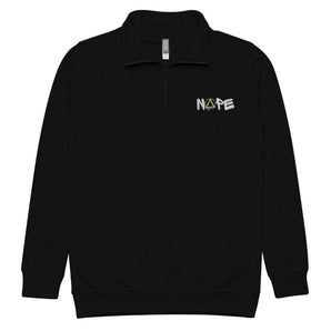 Nope Embroidered Unisex Fleece Pullover - Black / S | Sobervation