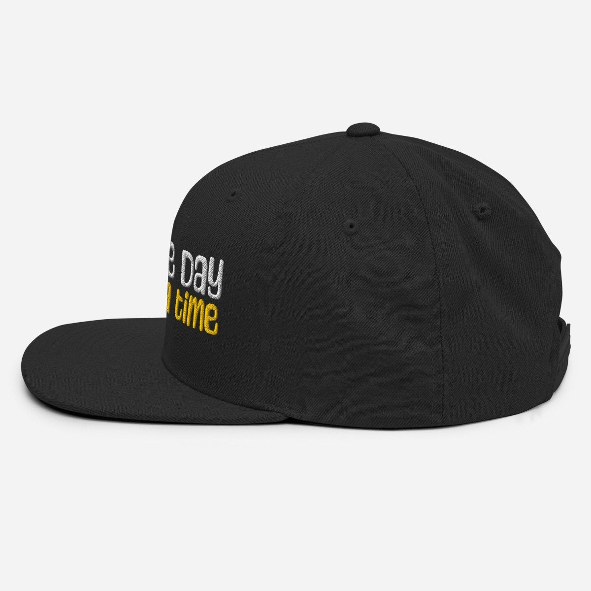 One Day at a Time Snapback Hat – Turtle Embroidery for Steady Progress ...