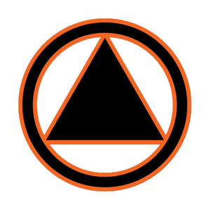 Orange Sobriety Symbol Sticker – Energy Recovery Reminder Sticker - 5.5″×5.5″ | Sobervation
