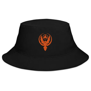 Phoenix Reborn Bucket Hat – Embroidered Sobriety Symbol - Black | Sobervation