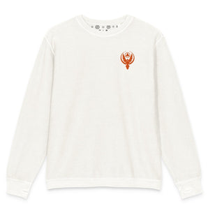 Phoenix Reborn Embroidered Comfy Cord Sweatshirt -Ivory Comfy Cord Sweatshirt - Sobervation