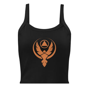 Phoenix Reborn Women’s Micro-Rib Tank – Resilience & Renewal - Solid Black Blend / XS | Sobervation