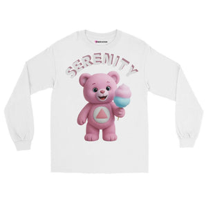 Pink Serenity Cub Long Sleeve Shirt – Sweet Support for Your Sobriety – Unisex Tee - White / S | Sobervation