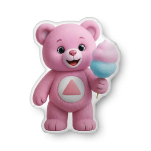 Pink Serenity Cub Pillow – Cotton Candy Edition – Custom Sweet Plush - 22″×22″ | Sobervation