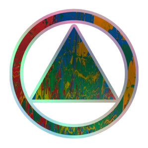 Pride Sobriety Symbol Holographic Sticker - 5.5″×5.5″ | Sobervation