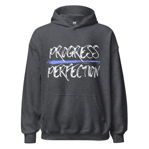 Progress Over Perfection Hoodie – Recovery Apparel - Dark Heather / S | Sobervation