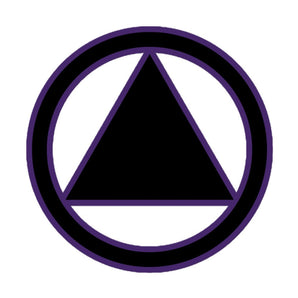 Purple Sobriety Symbol Sticker – Recovery Reminder Sticker - 5.5″×5.5″ | Sobervation