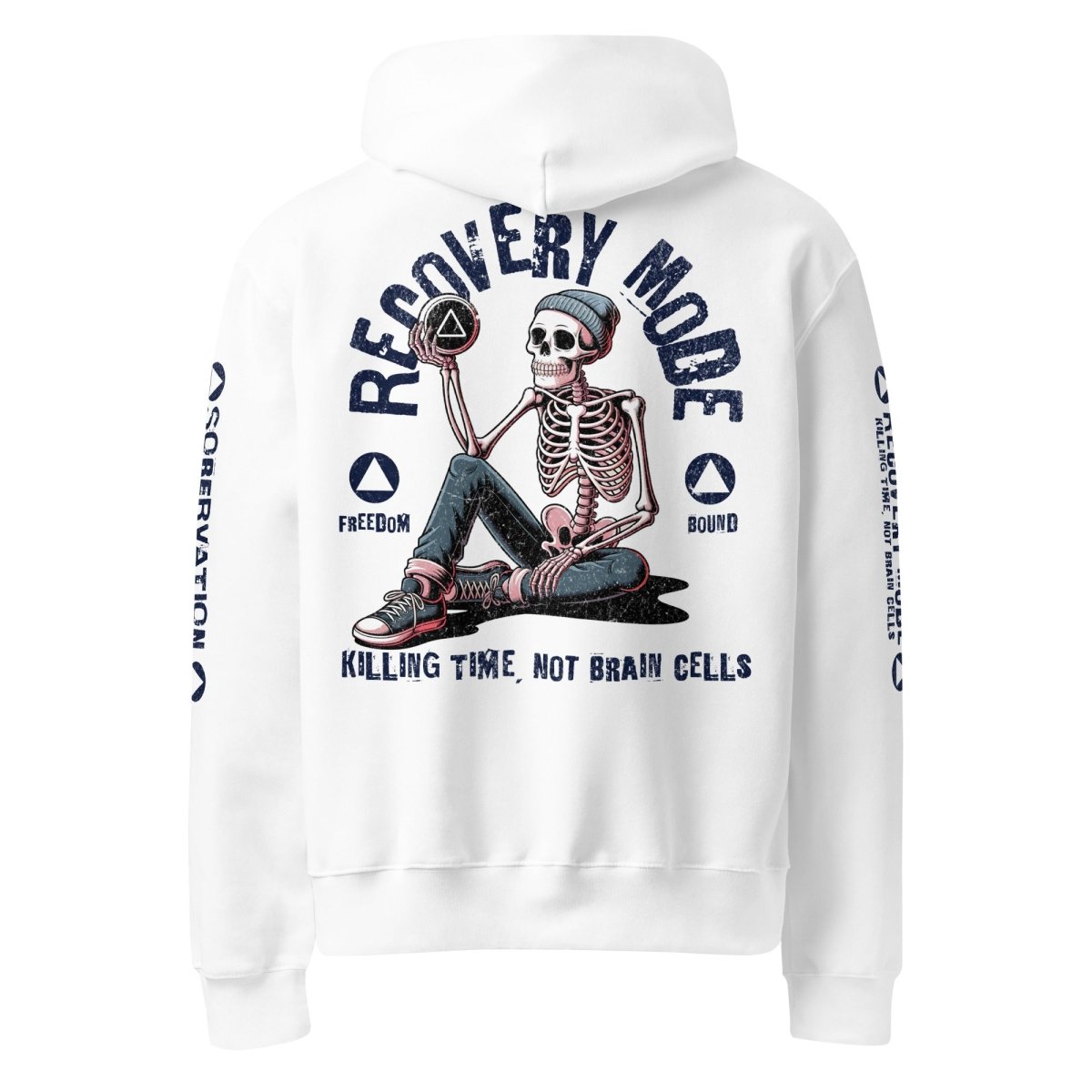 Recovery Sweaters Recovery Mode Oversized Hoodie | Killing Time Not Brain Cells - Sobervation