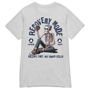 Recovery Mode Women’s Tee – Softstyle Sobriety Shirt - RS Sport Grey / S | Sobervation