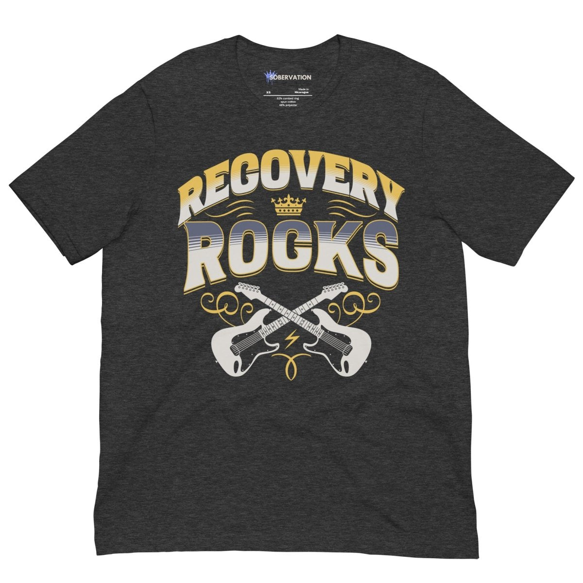Rovey Rocks Recovery Rocks Unisex Tee | Shred the Darkness Sobriety Shirt - Sobervation