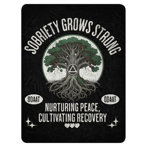 Recovery Roots Sherpa Blanket – Sobriety Grows Strong - Default Title | Sobervation