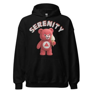 Red Serenity Cub Hoodie – Red Bear with Ice Cream Cone - Black / S | Sobervation