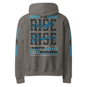 Rise Mindset Oversized Hoodie – Recovery Streetwear | Inner Power Sobriety - Asphalt / S | Sobervation