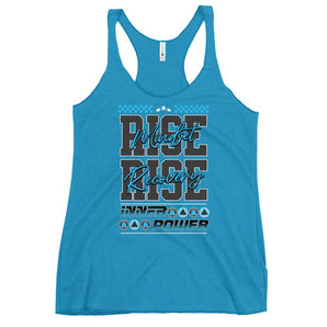 Rise Mindset Racerback Tank – Women's Recovery Activewear | Inner Power - Vintage Turquoise / XS | Sobervation