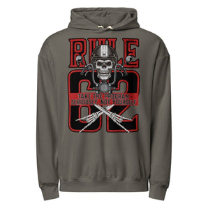 Rule 62 Skeleton Hoodie | Garment-Dyed Recovery Humor Sweatshirt - Pepper / S | Sobervation